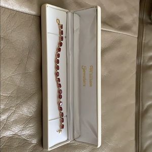 14k gold garnet bracket